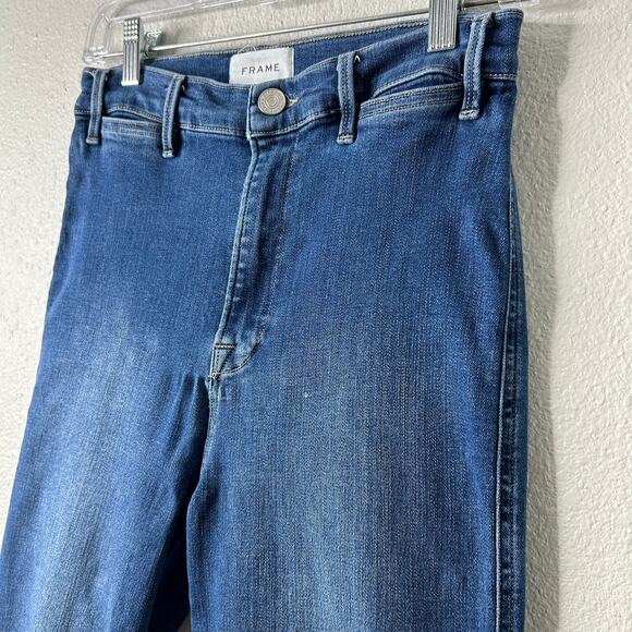 FRAME Le Sylvie Crop High-Rise Slim Straight Jeans Women’s Size 28 - Picture 6 of 13